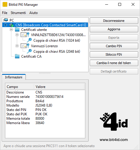 bit 4 id certificati
